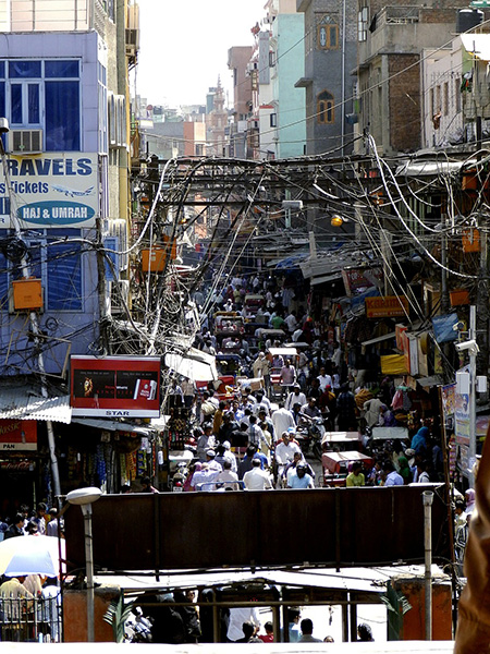 Crowd of People in New Dehli